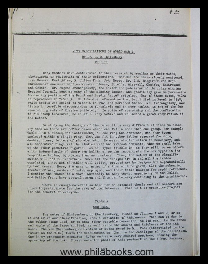 Collector's documents Russia, here the part 'Silent Stamps I. World ...