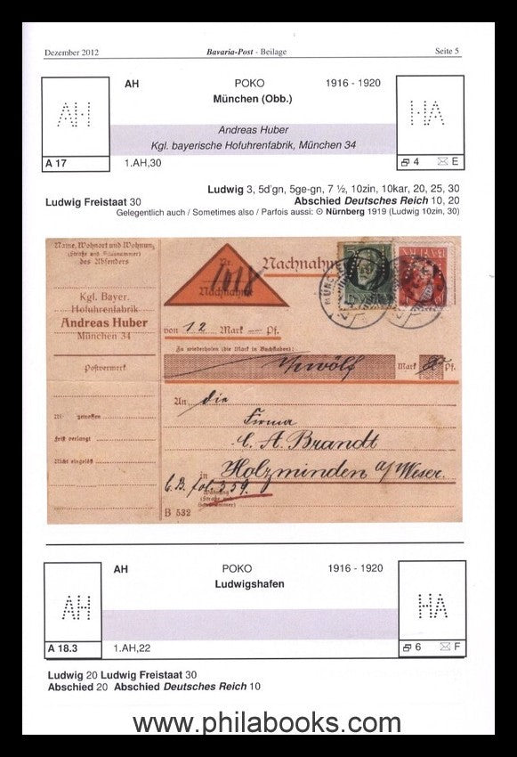 Bavaria-Post, magazine for philately and postal history, circular ...