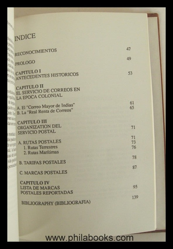 Maier, G., Postal History and Postmarks of the Audienca of Quito/H ...