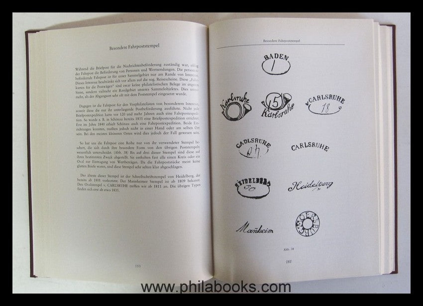 Graf, E., Handbuch der badischen Vorphilatelie 1700-1851, 1971, Po ...