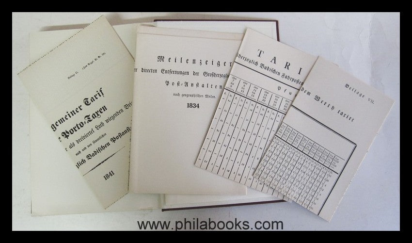 Graf, E., Handbuch der badischen Vorphilatelie 1700-1851, 1971, Po ...