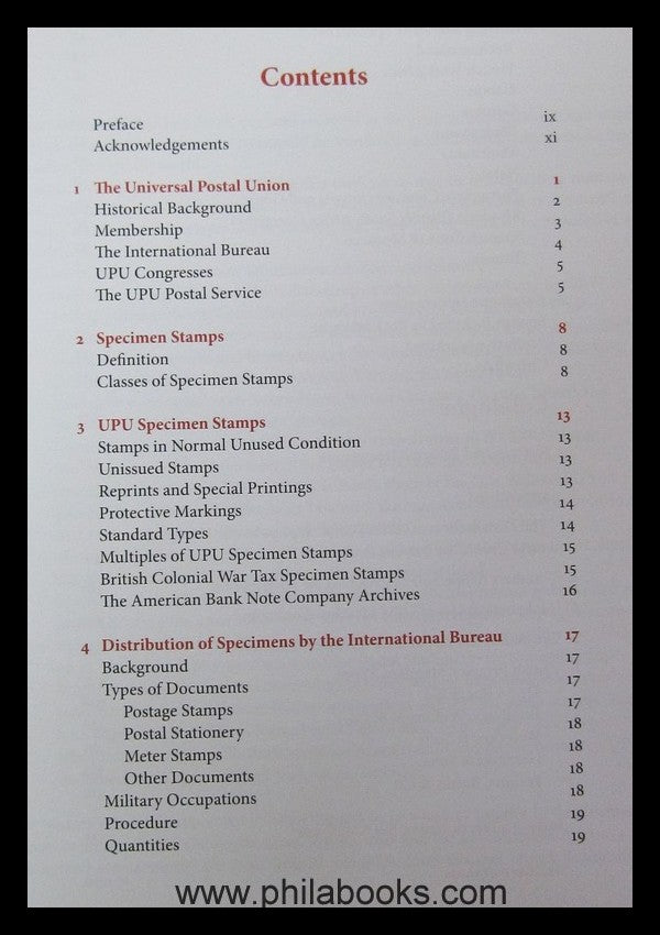 Bendon, J., UPU Specimen Stamps 1878-1961, 2nd edition, 2015, color ...