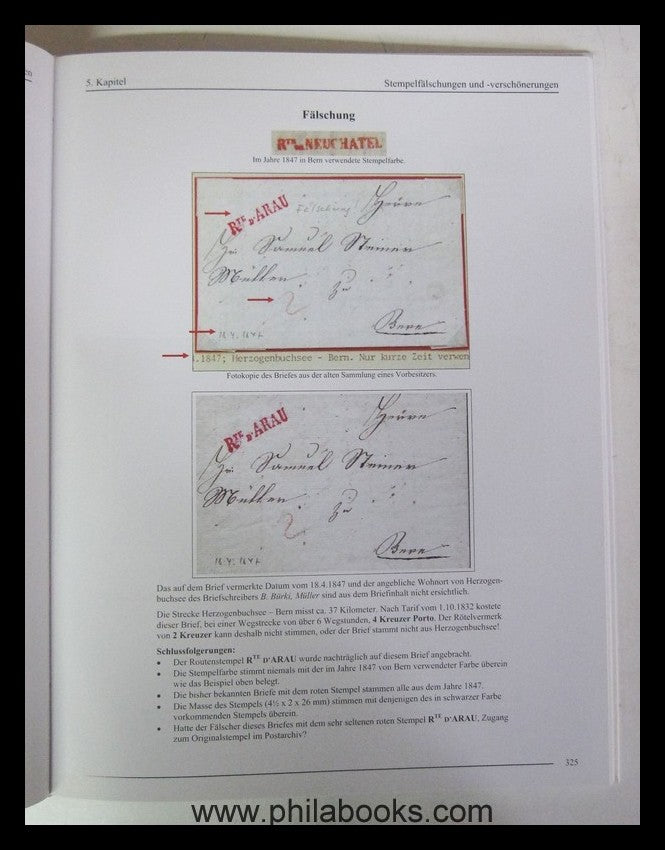 Gasser, M., postal route stamps of Switzerland, organization, postmen ...