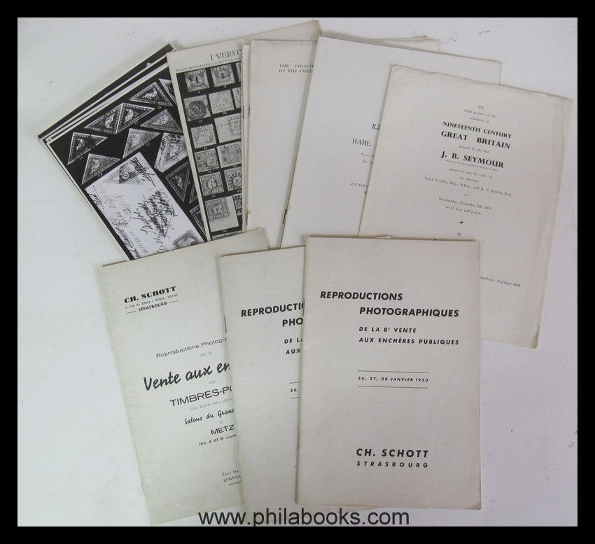 Small collection of individual older auction catalog parts, mostly...