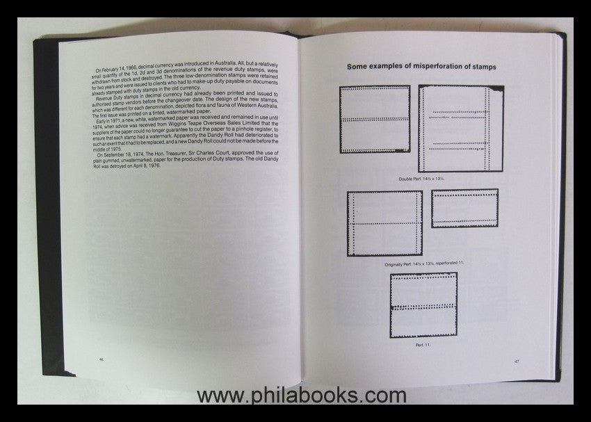 Dzelme, J., The Fiscal Stamps of Western Australia, 1987, 146 S., ...