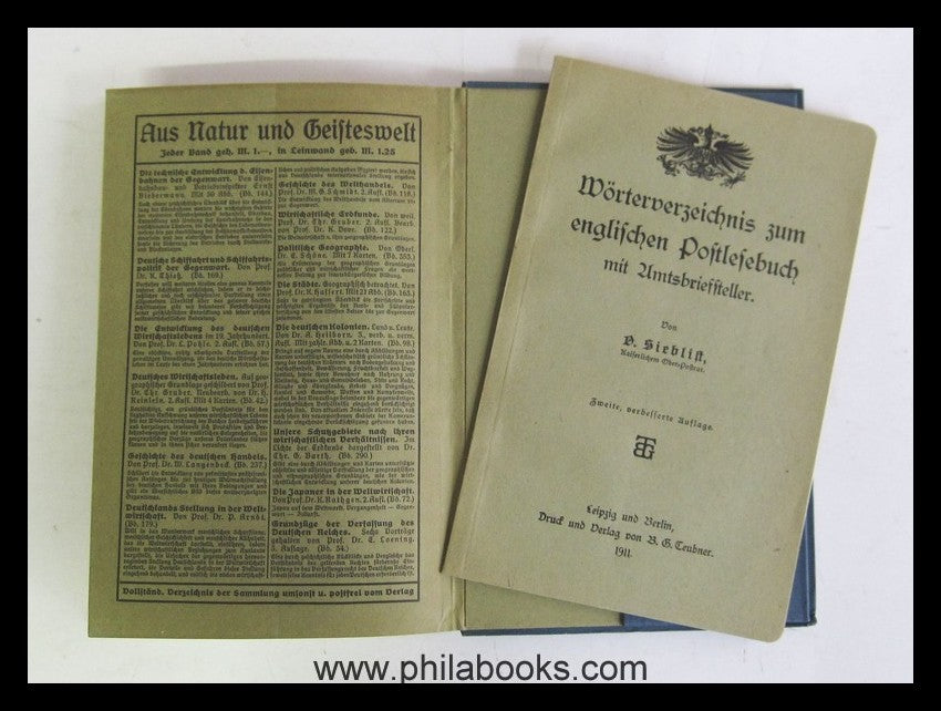 Sieblist, D., English postal reading book with official letter writer, 148 p. ...