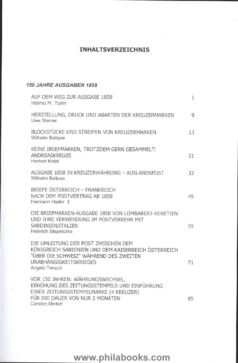 Vindobona 2008, Österreich 150 Jahre Ausgaben 1858, 125 Jahre 1883 ...