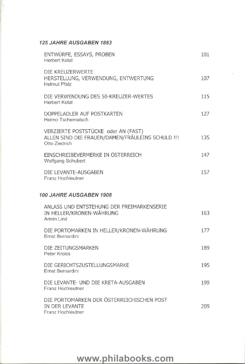 Vindobona 2008, Austria 150 years of editions 1858, 125 years of 1883 ...
