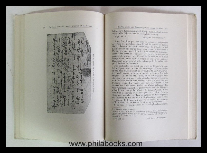Heurgren, PG (ed.), La Poste dans les temps anciens et modern...