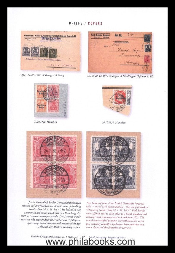 Baldus, W., Britische Kriegspostfälschungen des I. Weltkrieges, Fä ...