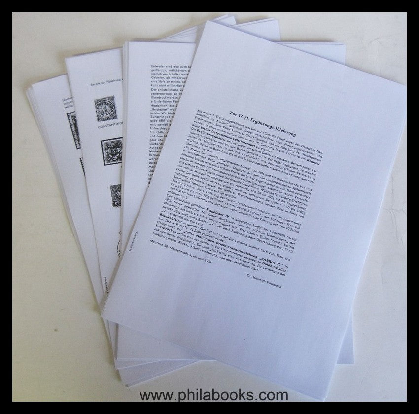 Friedemann, A., Die Postwertzeichen und Entwertungen der deutschen ...