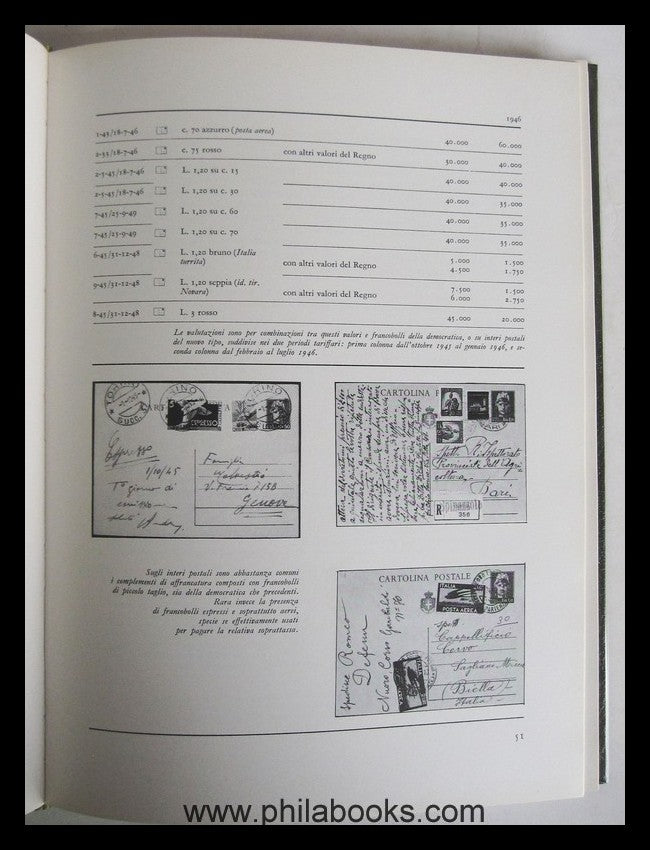 Malvestio, A., Storia Postale della Repubblica Italiana 1945-1965, ...