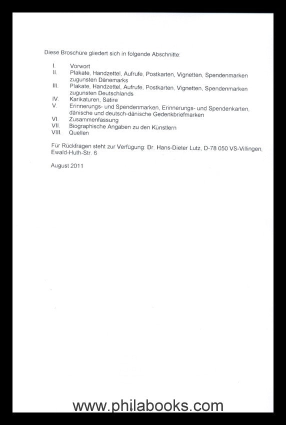 Lutz, Dr. H.-D., Plesbiscit Siesvig, referendum in North Schles...