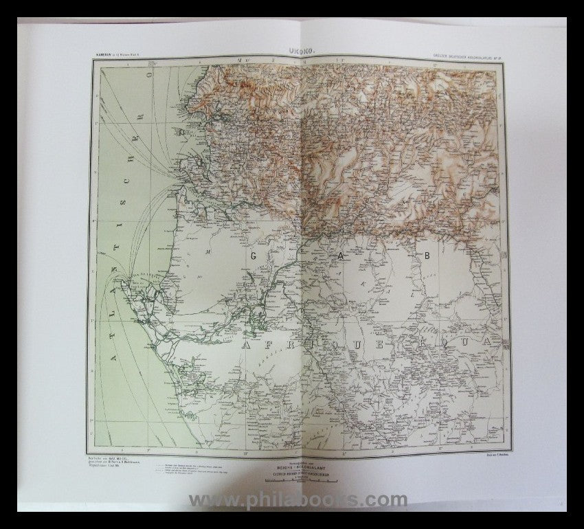 Large German Colonial Atlas. Edited by Paul Sprigade and...
