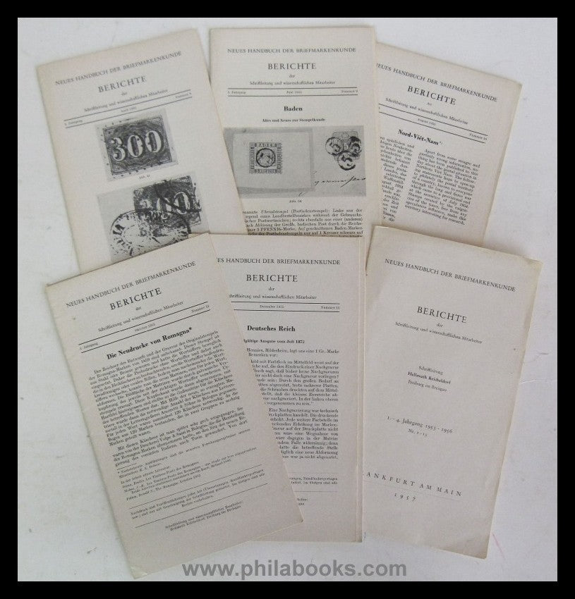 Neues Handbuch der Briefmarkenkunde, Berichte der Schriftleitung u ...