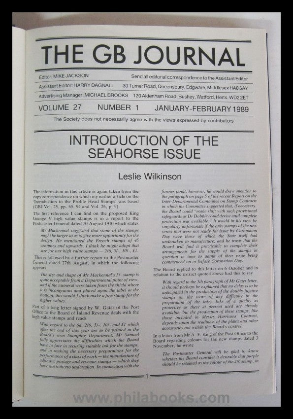 The GB Journal, The Official Organ of 'The Great Britain Philatelic ...