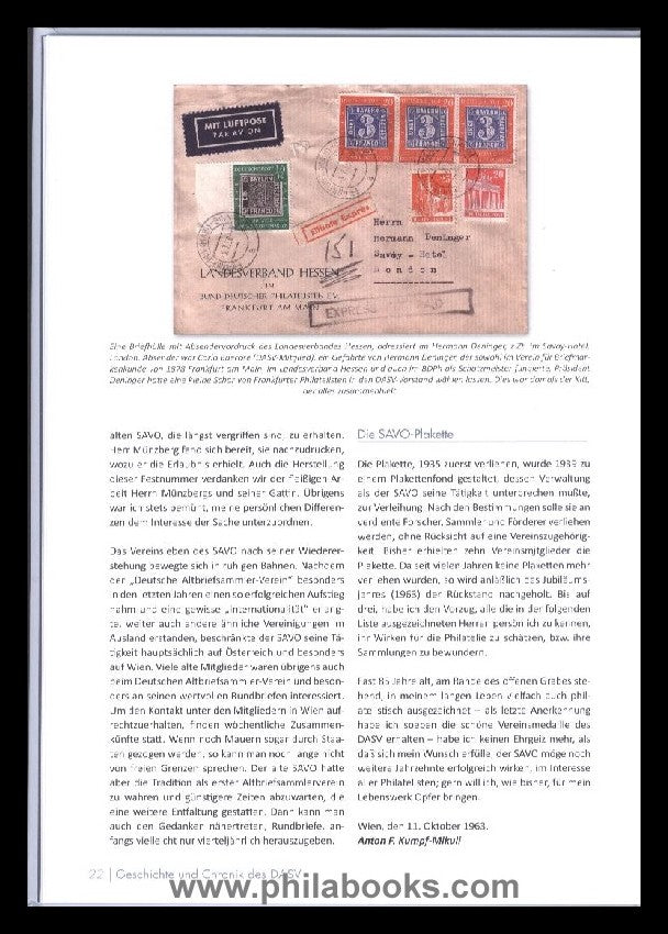 DASV 1941-2016, Festschrift 75 Years of the German Old Letter Collectors Association ...