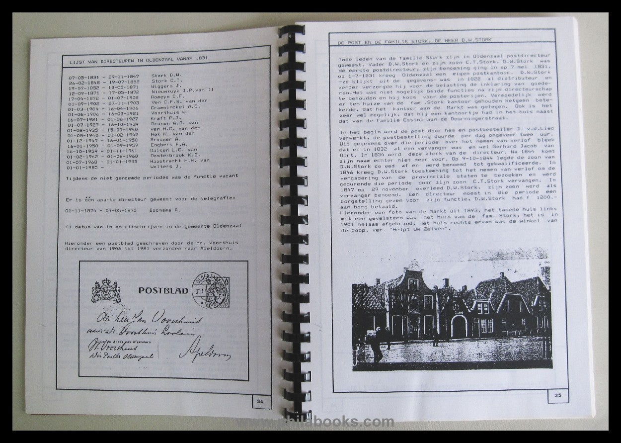 Ahlers, W., De Postgeschiedenis van Oldenzaal, Stand 1987, 1988, m ...