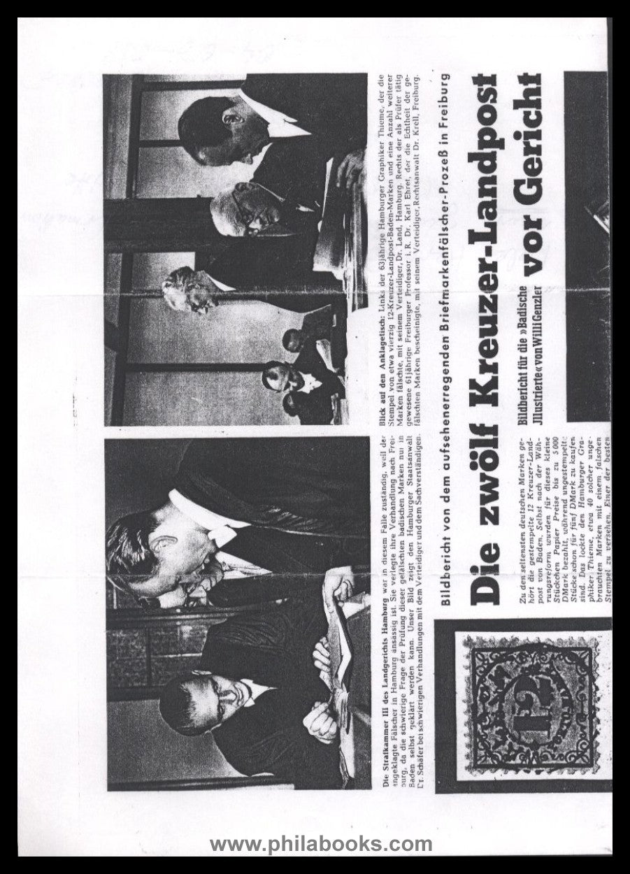 Baden, Fälscherprozess Prof. Ehret, hier eine kleine Kollektion, d ...