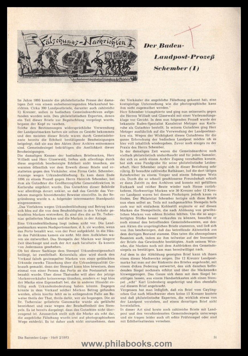 Baden, Fälscherprozess Prof. Ehret, hier eine kleine Kollektion, d ...