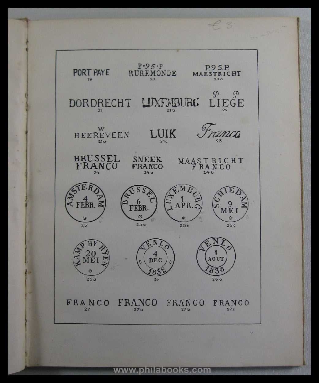 Vellinga, O.M., De Poststempels van Nederland, 1676-1915, 1932, St ...