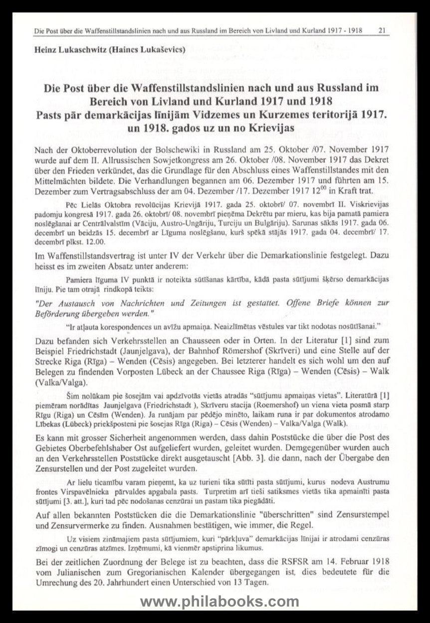 ForGe Latvia, 2nd Symposium on Postal History of Latvia, 2003, 7 ...