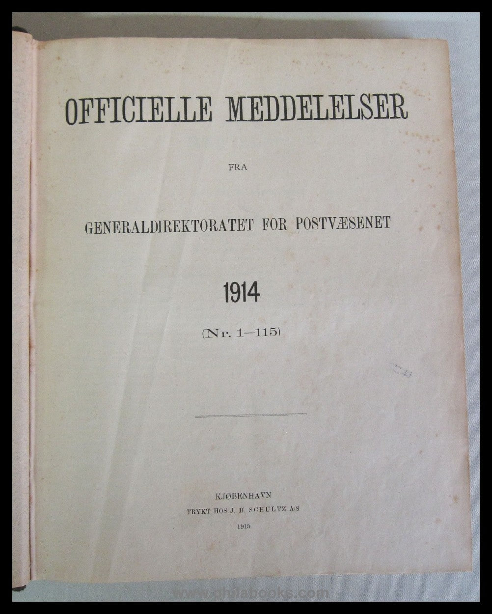 Official Meddelelser fra Generaldirektion for Postvaesenet 19 ...