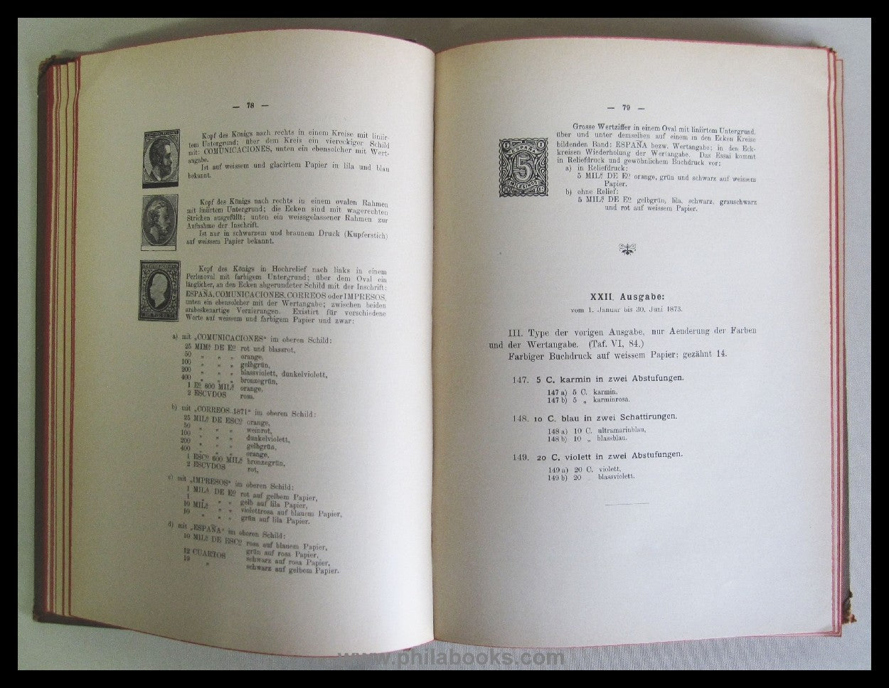 Friedrich, R., Die Postwertzeichen Spaniens/ Die Postwertzeichen S ...