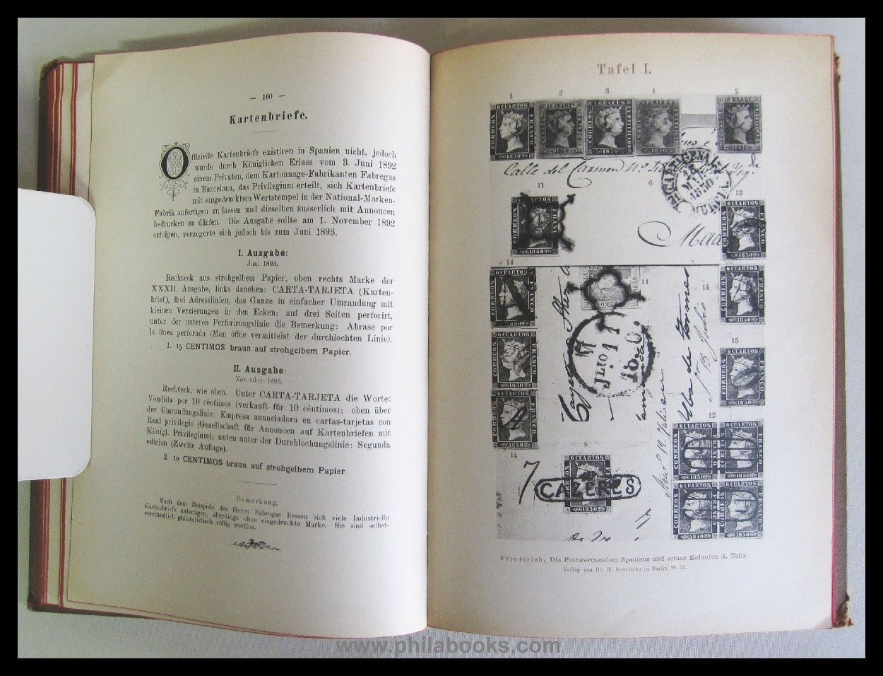 Friedrich, R., Die Postwertzeichen Spaniens/ Die Postwertzeichen S ...