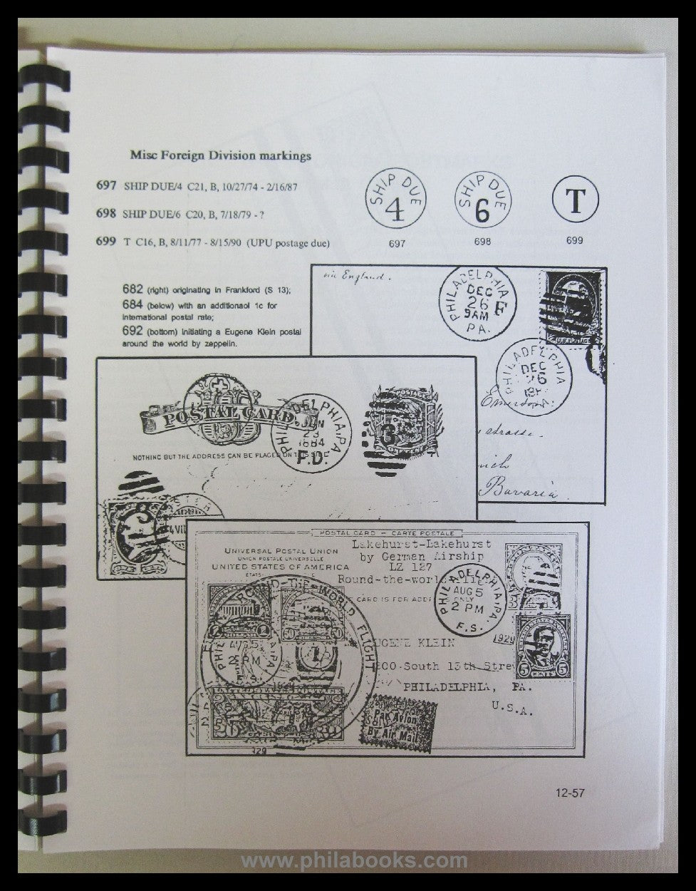Clarke, T., A Catalog Of Philadelphia Postmarks, 18th Century To T...