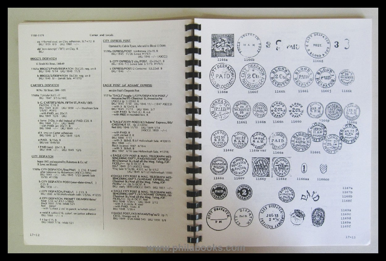 Clarke, T., A Catalog Of Philadelphia Postmarks, 18th Century To T...