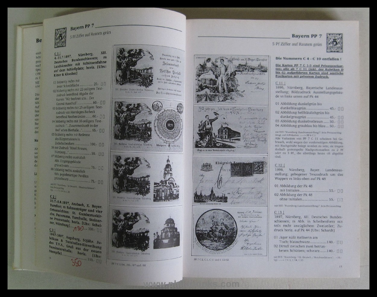 Frech, H., Privatpostkarten-Katalog Band II, Bayern, Besetzte Gebi ...