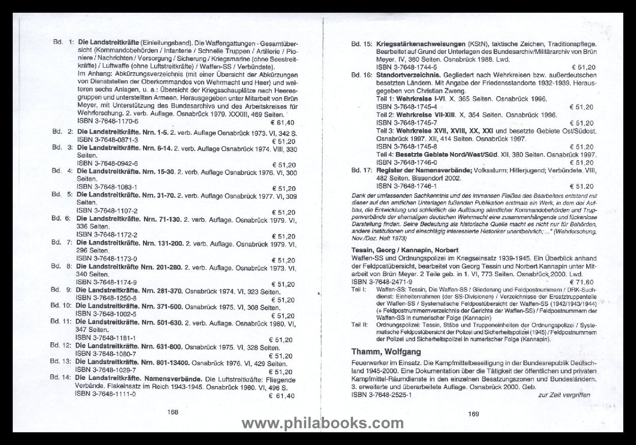 Tessin, G., Verbände und Truppen der deutschen Wehrmacht und der W ...