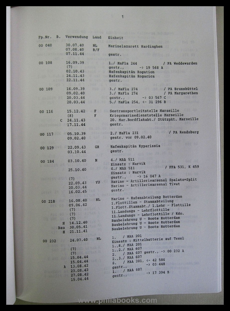 Böhm, K., Field post numbers of the Landmarine parts, 1st edition, 1988, 2 ...