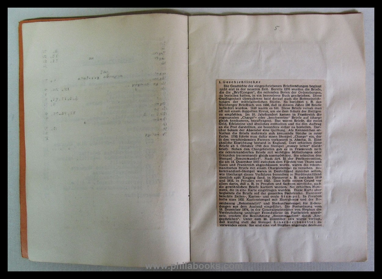 HALLENSIA: Paul, C., Geschichte und Kennzeichnung der eingeschrieb ...