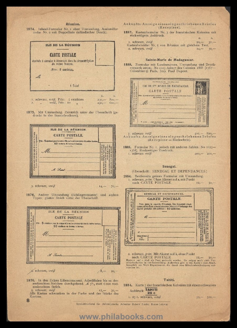 Ascher, Dr., Die Postkarten-Vorläufer von Frankreich, Berichtigte ...