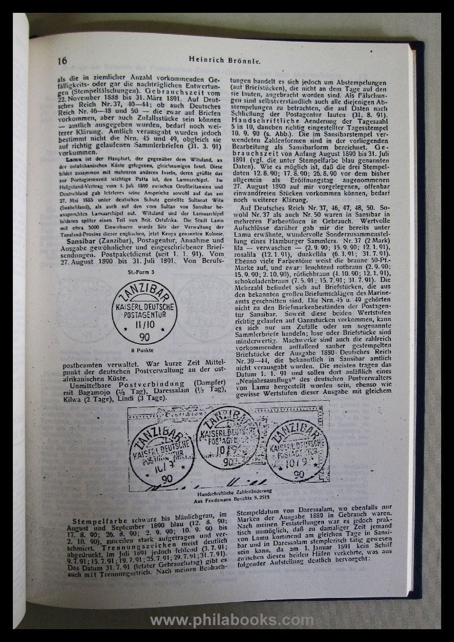 Brönnle, Heinrich: Beiträge zur Kenntnis der Postanstalten Deutsch ...