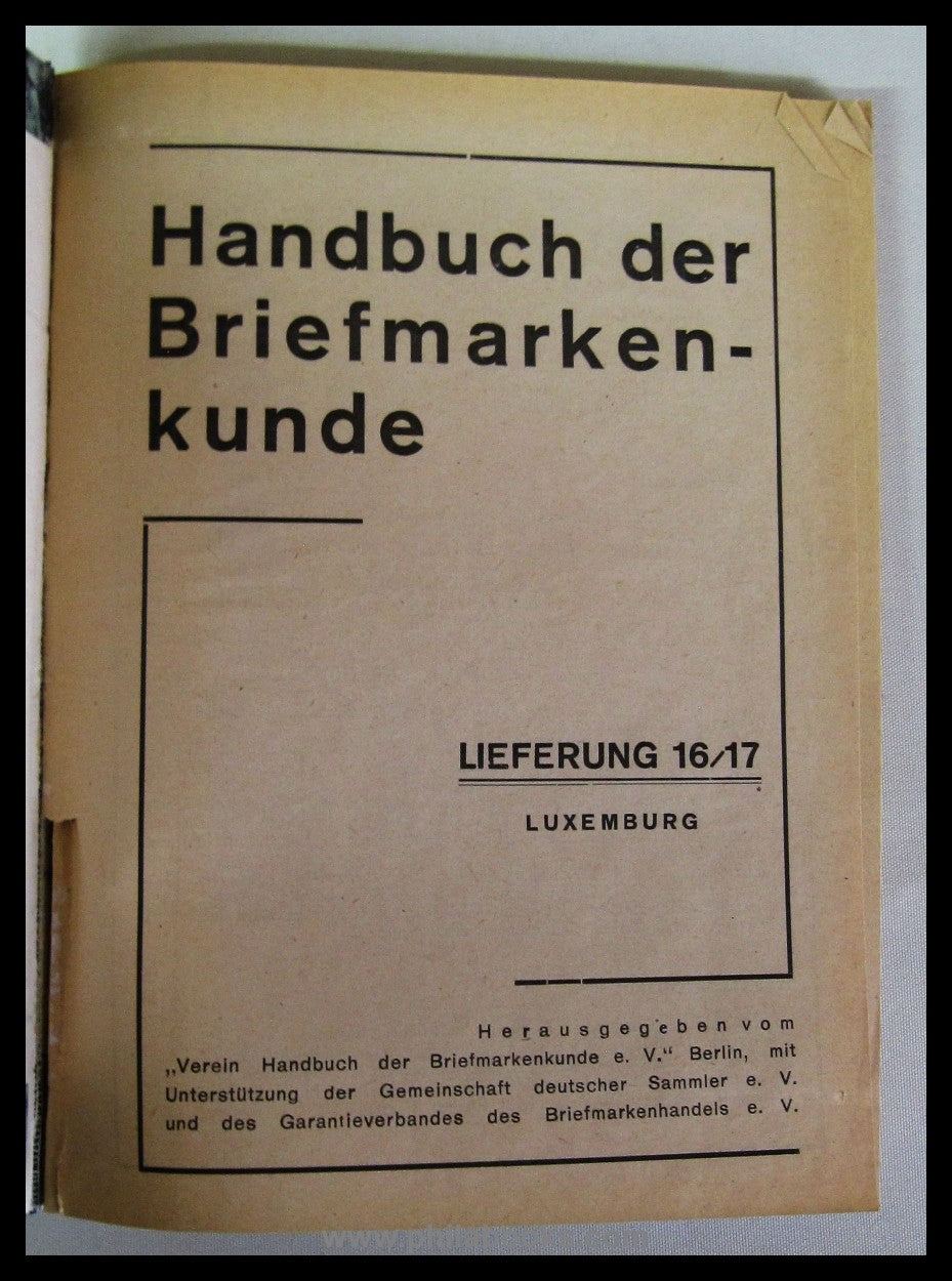 Handbook of stamp studies, delivery 16/17, Luxembourg, 1943, 1 ...