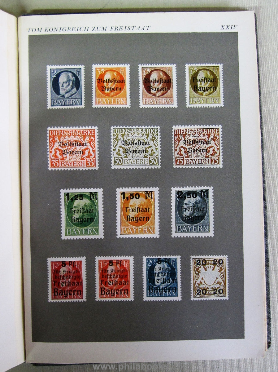 Brunner, J., Bavaria's postage stamps 1849-1920, 1924, 95 p. with 32 ...
