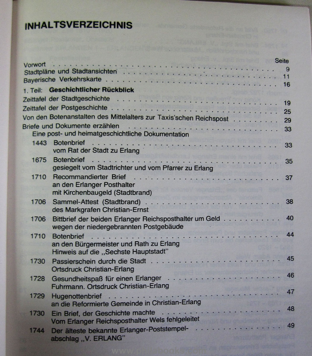 Grossner, Rudolf : Postgeschichte der Stadt Erlangen, 1653-1920, V ...