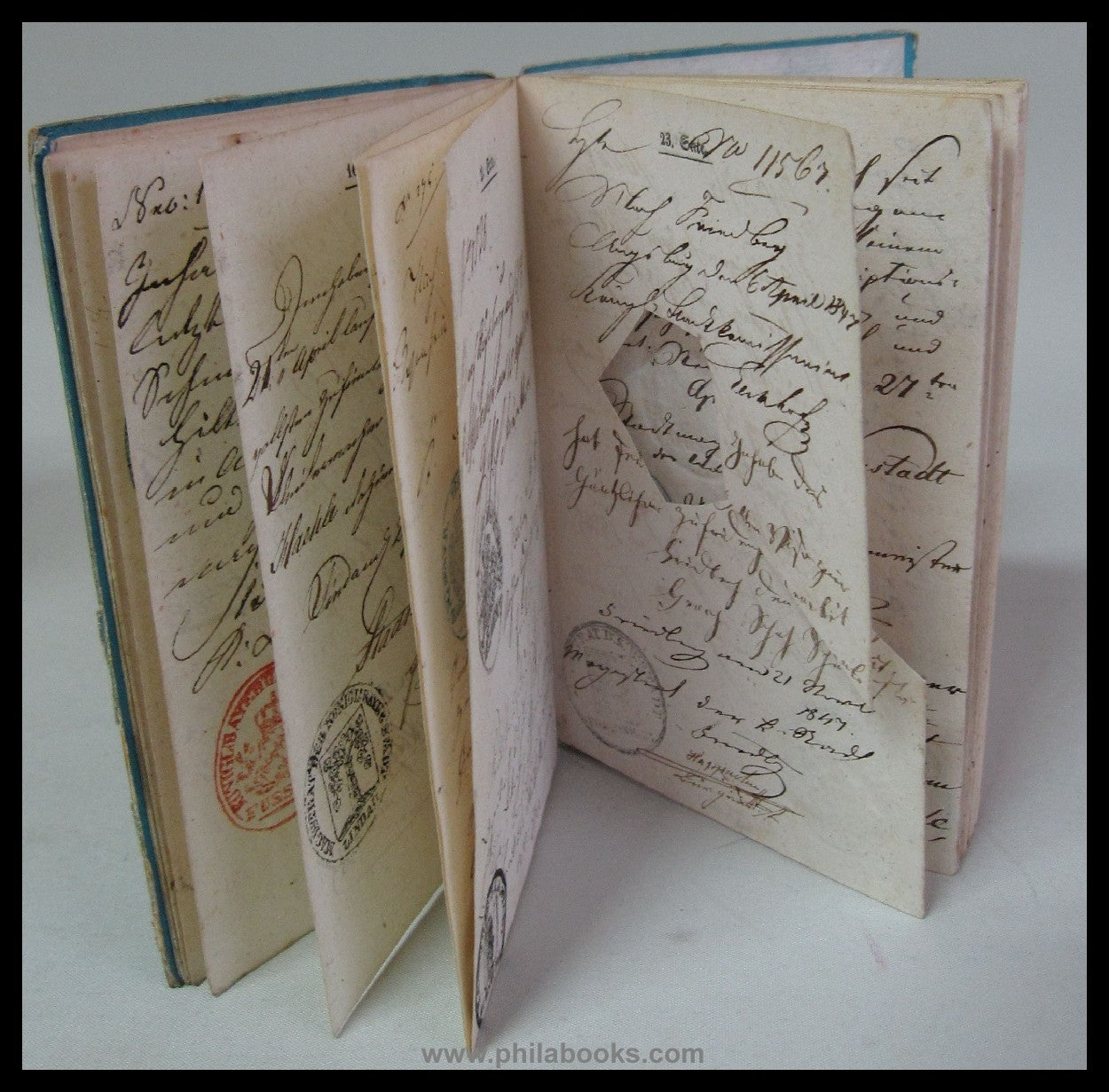 Wanderbuch, ausgestellt für 'Ignatz Werner', geb. 1843 in Neustadt ...