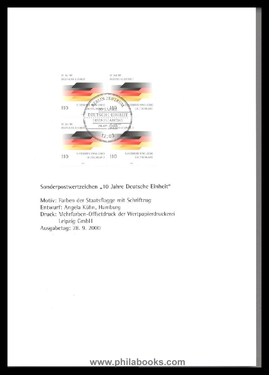 Deutsche Post AG, 10 Jahre Deutsche Einheit, Ein Blick zurück - vo ...