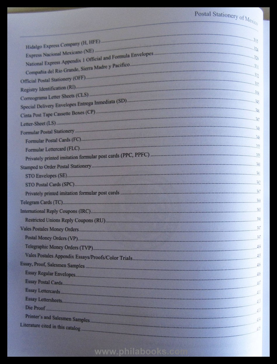 Bamert/Menuz/Walton, Postal Stationery of Mexico, United States Po ...