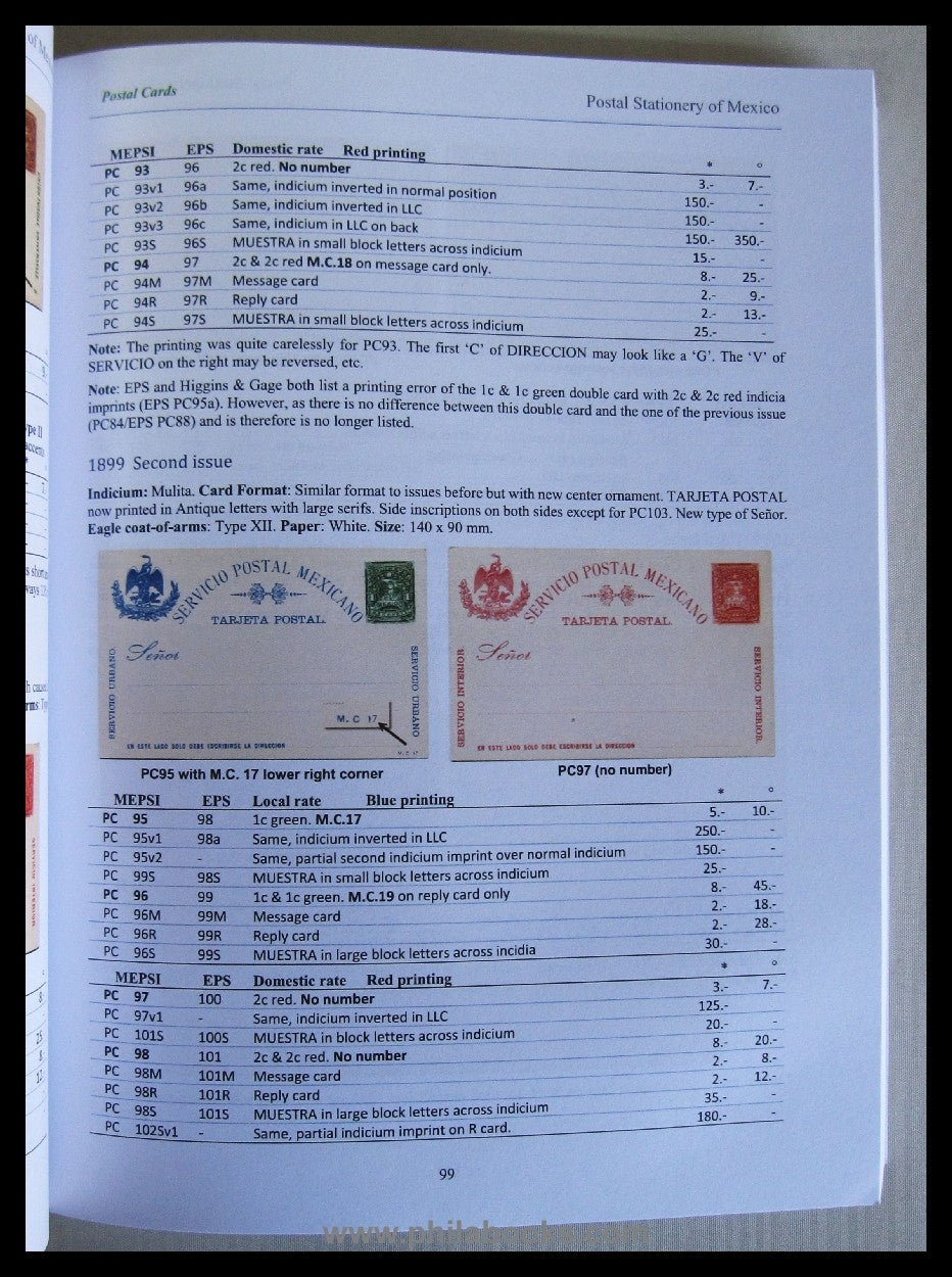 Bamert/Menuz/Walton, Postal Stationery of Mexico, United States Po ...