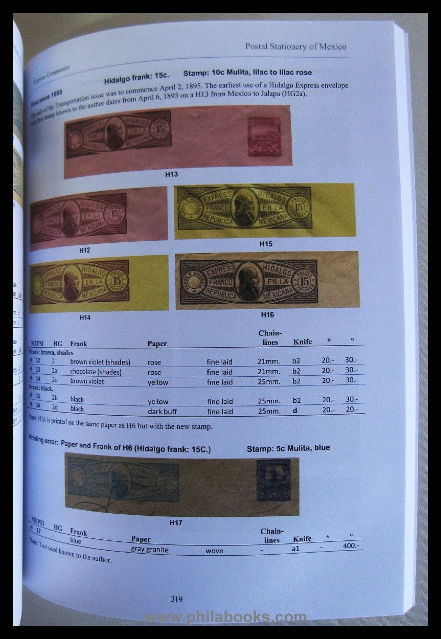 Bamert/Menuz/Walton, Postal Stationery of Mexico, United States Po ...