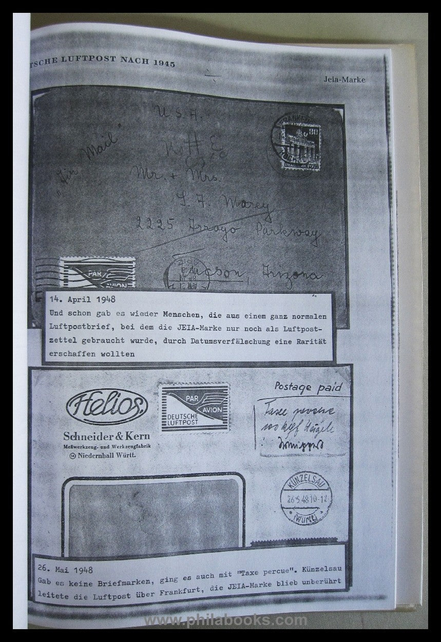 Deutsche Luftpost nach 1945 - 'JEIA-Marke', ältere Kopie einer seh ...