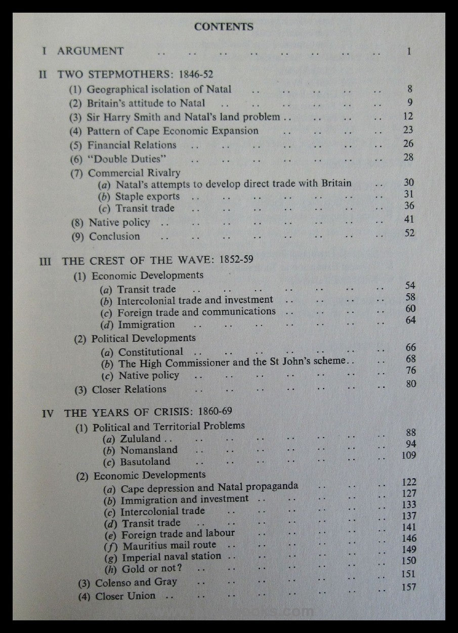 Le Cordeur, Dr. BA, The Relations between The Cape and Natal 184 ...