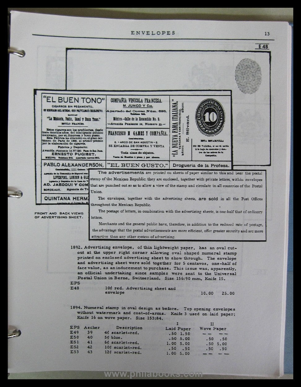 Mexico Elmhurst Philatelic Society International, Ringbinder mit f ...