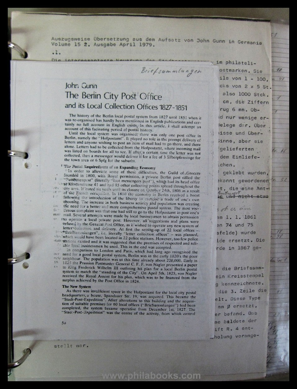 Hintze archive, here 3 folders with collector's documents on the classic ...