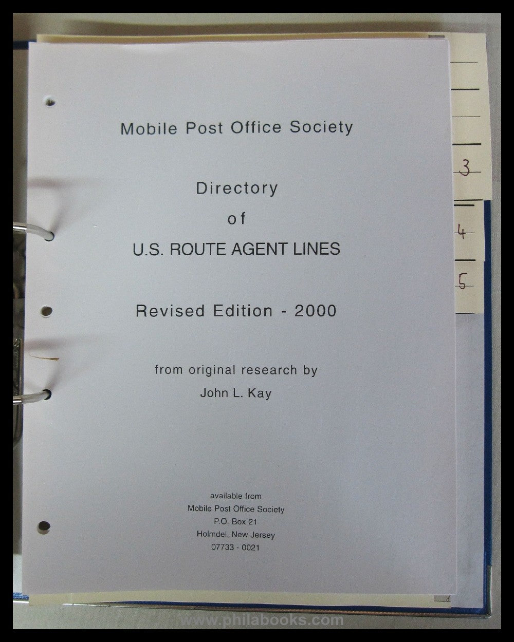 Mobile Post Office Society, USA, here a collection of several manuals...